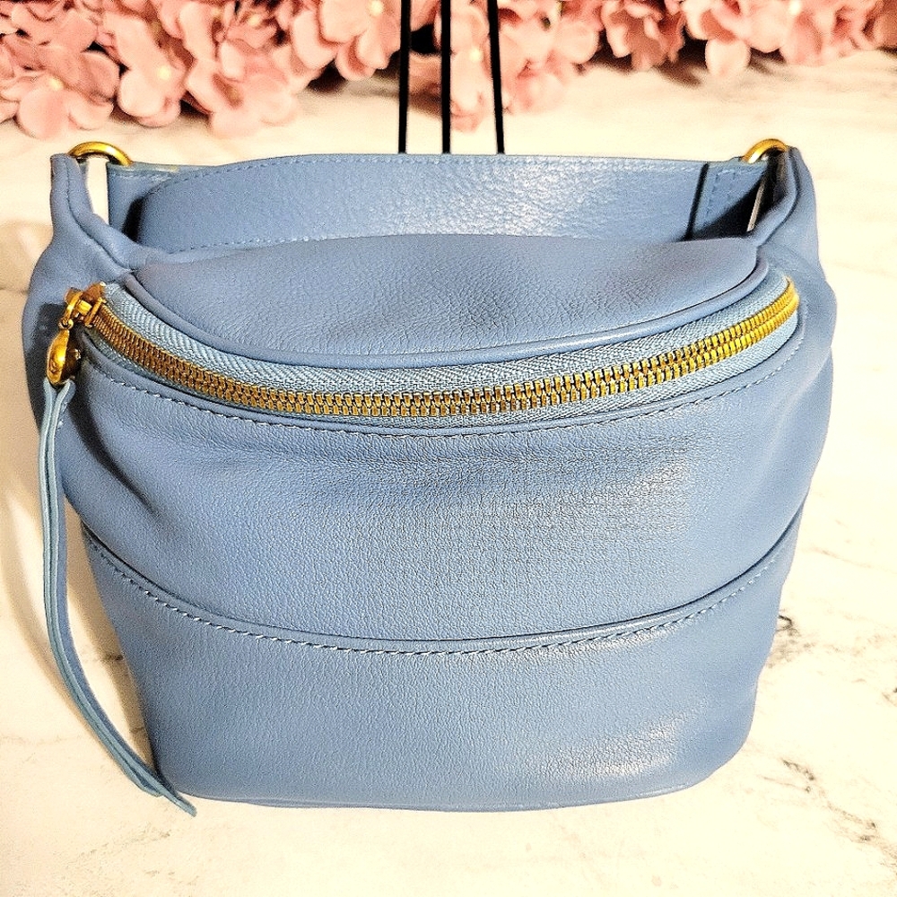 HOBO Belt Bag Rich, Sky Blue, Genuine Leather Adjustable, Wanderlust Lin…